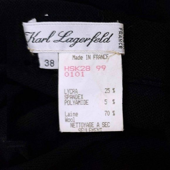 Vintage KARL LAGERFELD Black Mesh Bodycon Maxi Skirt w/Lace Trim 1992 A/W Runway - Picture 9 of 12
